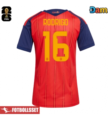 Spanien Rodri Hernandez #16 Hemmatröja Dam VM 2026 Kortärmad